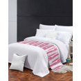 thumbnail image 2 of Bed Runner Scarf King Size, Pink Gray Stripes Stain Bed Runners & Scarves for Foot of Beds, Watercolor Modern Abstract Minimalist Decorative Bedding Runner Scarf for Hotel Home Bedroom 94 x20 Inch, 2 of 6