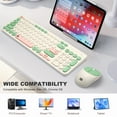 thumbnail image 4 of 2.4G Wireless Retro Punk Round Keycap keyboard and Mouse Combo for PC Laptop, 4 of 7