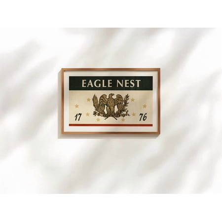 Retro Eagle Nest 1776 Lake House Living Room Bedroom Office Decor Wall Art Unframed Paper Print