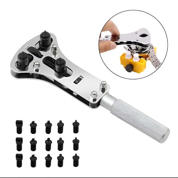 FACEGA Wristwatch Case Opener Adjustable Screw Back Wrench Remover Watch Repair Tool
