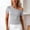 *Gray, variant on Women's Asymmetric Off Shoulder Short Sleeve Top, Form Fitting Solid Color Blouse Black,Women's Plus S
