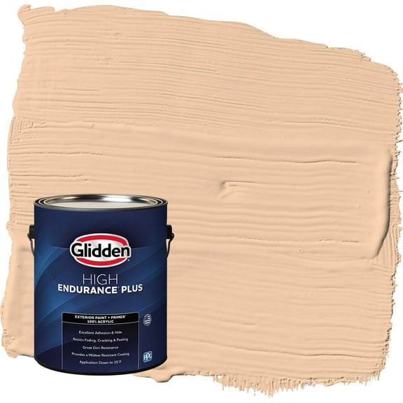 Glidden HEP Caramel Ice / Orange Flat Exterior Paint with Primer, 1 Gallon