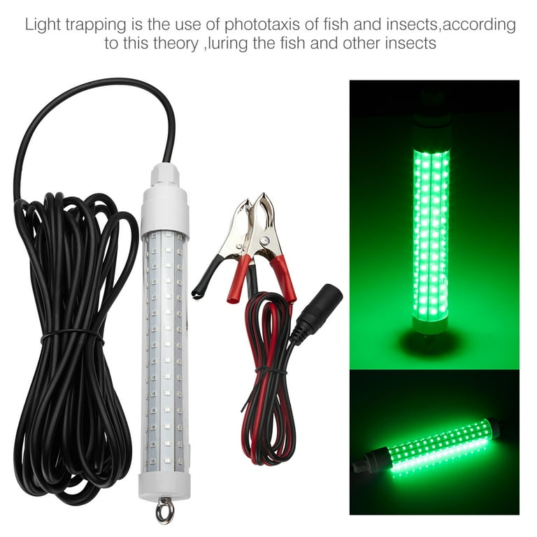 Boerdi 12V LED Green Underwater Submersible Night Fishing Light Lamp