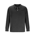 thumbnail image 3 of Yaoyar Men's Long Sleeved Button Up Pocket Lapel Shirt Polyester Casual Versatile Shirt Top, 3 of 5