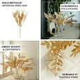 thumbnail image 4 of Efavormart 2 Pack | 21" Metallic Gold Artificial Fern Leaf Branches, Faux Decorative Bouquets, 4 of 10