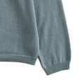 thumbnail image 6 of Rrxhxhs Cardigan for Girls Solid Color Crew Neck Button Front Long Sleeve Loose Casual Sweater Cover Up, 6 of 8