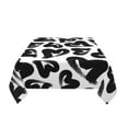 thumbnail image 3 of YFYANG Square Polyester Table Cloth, 54" x 54" Reusable Table Cover Kitchen Dining Room Black Abstract Heart Doodle Decorative Tablecloths for Tables of 2-4 People, 3 of 8