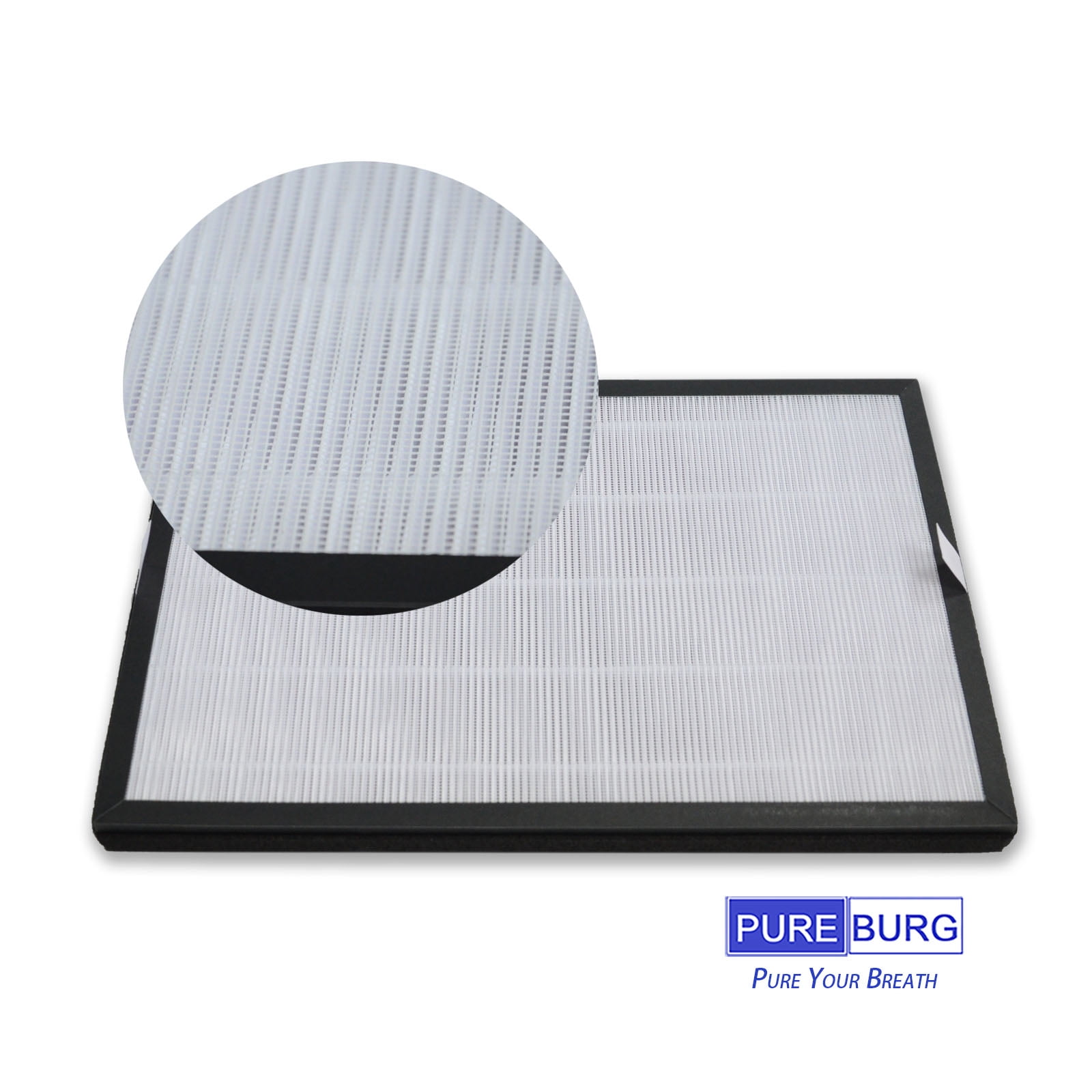 PUREBURG Replacement Filter Compatible with COLZER EPI-186 Air Purifier , 2-Pack H13 True HEPA 3-Stage Filtration Activated Carbon