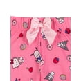 thumbnail image 3 of Hello Kitty x Wonder Nation Girls Short Sleeve Top and Sleep Pants Pajama Set, 2-Piece, Sizes 4-18, 3 of 3