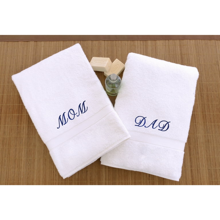Authentic Hotel and Spa 2-piece 'Mom and Dad' Monogrammed Turkish