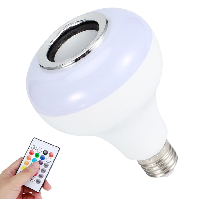 Bombilla, bombilla de bola de color RGB E26 de 12 W, bombilla de audio, rendimiento comprobado