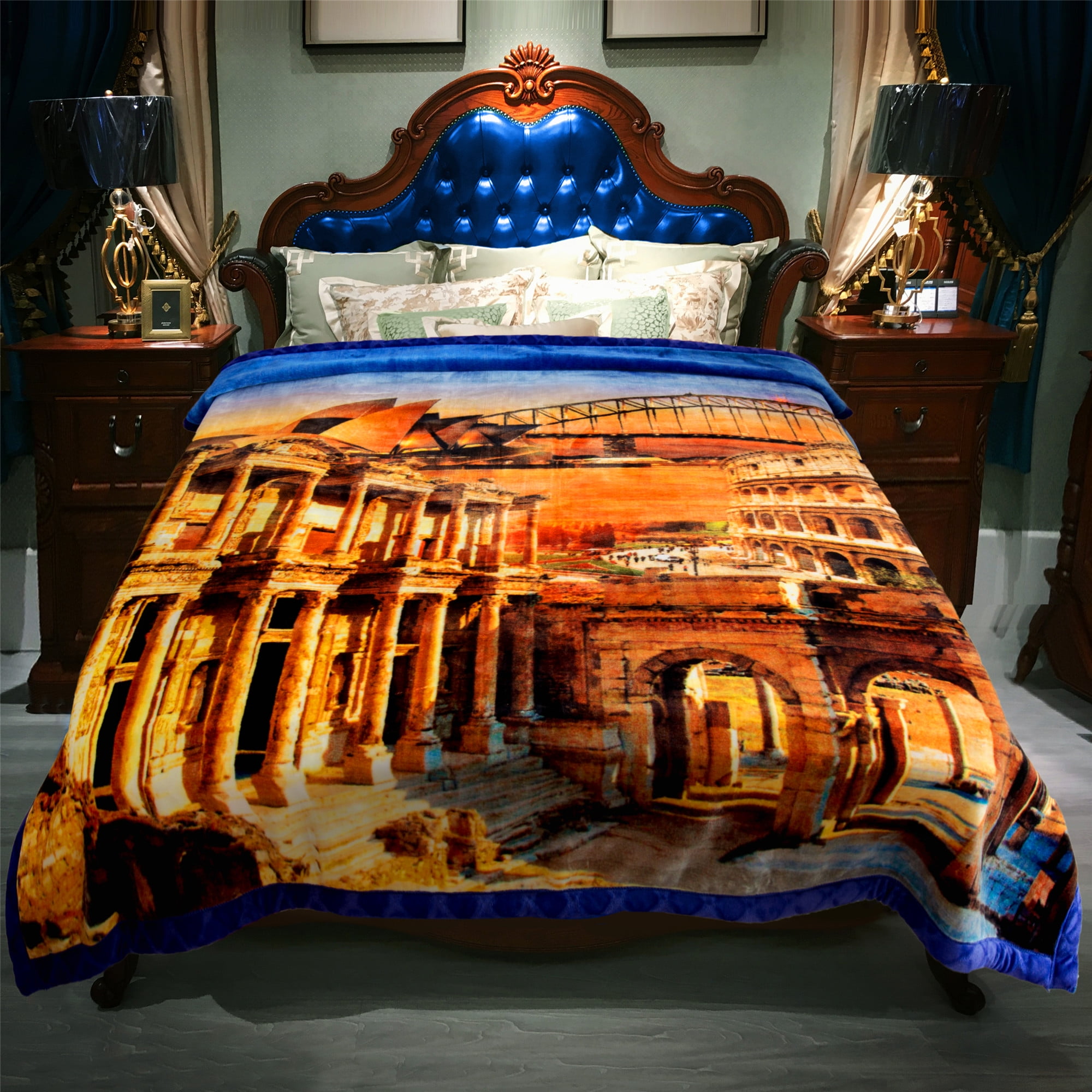 King Size Soft Plush Heavy Thick Fleece Blanket For Winter 2 Ply