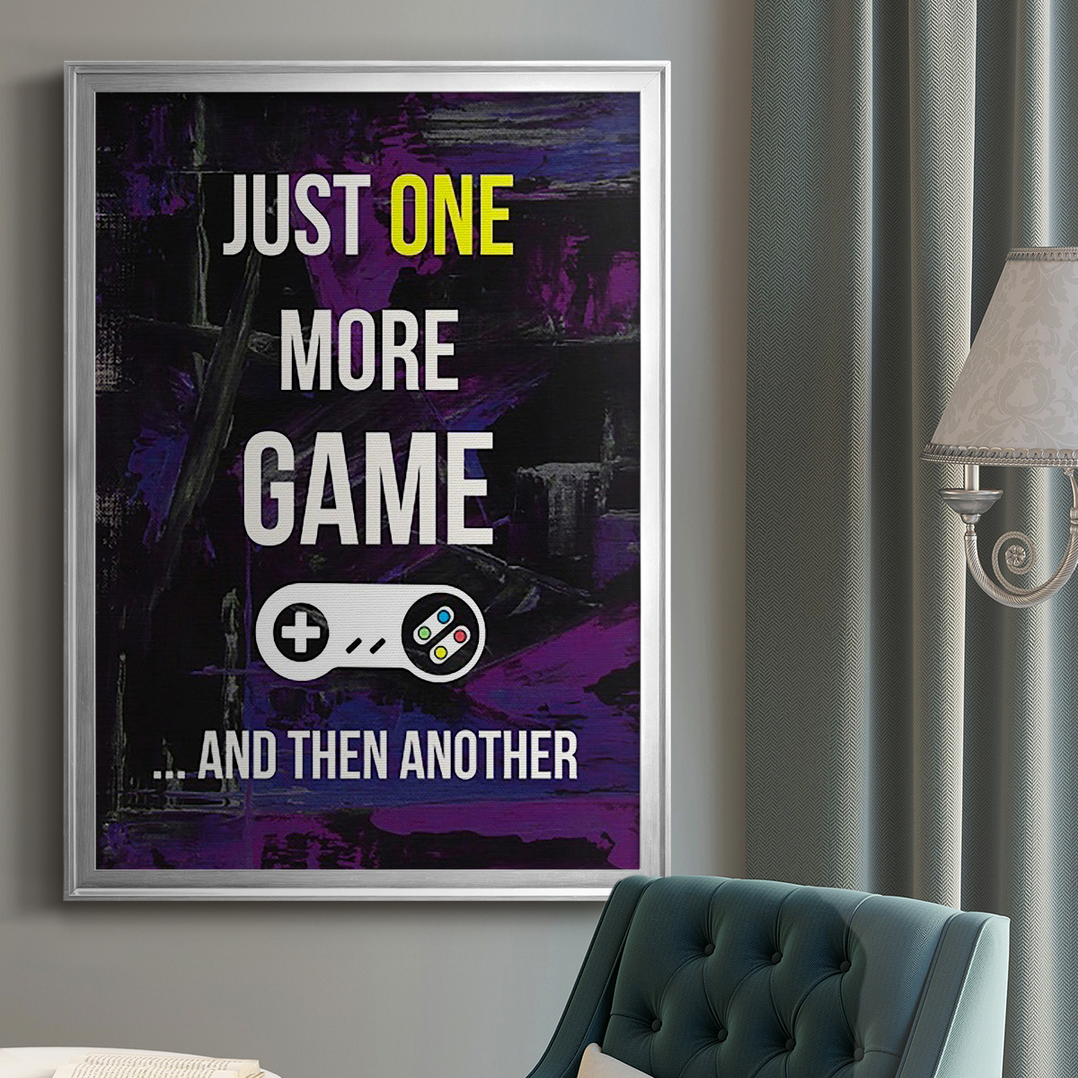 Gamer at Play II Premium Framed Print - Ready to Hang