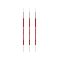 Creative Mark Polar Flo Professional Watercolor Brushes - Rigger 1 - 3 Pack - Short Handle, Nickel-Plated Seamless Brass Ferrule - Art Paint Brushes for Acrylic Painting, Watercolor, Gouache, and More