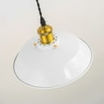 thumbnail image 4 of FSLiving Pendant Light with 15ft Plug-in UL Cord, E26 Brass Socket and White Metal Shade Dimmable Lightimg Fixture for Kitchen Living Room Bedroom Corridor, Bulb Sold Separately - 1 Pack, 4 of 9