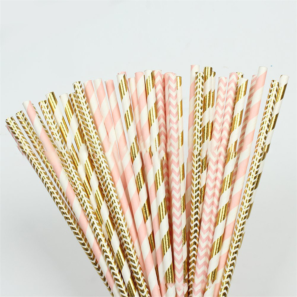 Bleu PRETYZOOM 40 Pi/èces Partie Pailles de Papier Jetable Pailles de Papier pour Les Vacances de F/ête danniversaire De Mariage Fournitures