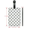 thumbnail image 2 of Gray & White Cross Hatch - Luggage ID Tags / Suitcase Identification Cards - Set of 2, 2 of 5