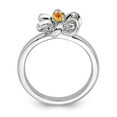 thumbnail image 2 of Sterling Silver Polished Citrine Flower Ring, 2 of 5