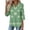 Green, variant on ASDFVBKG Womens Blouses Spring Tops Comfy 3/4 Length Sleeve Collar V Neck Tee Tops Fashion Vintage Flower Print Vacation Loose Outfits Beige 2XL