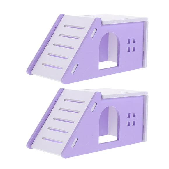 2pcs Guinea Pig Hideout House Small Animal Maze Hut Habitat Decor for Hamster Guinea Pig