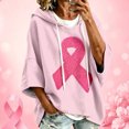 thumbnail image 2 of bravefron Oversized Hoodie for Women Cancer Short Sleeve Casual Fashion Y2K Streetwear Pullover Sweatshirt Back to School Top, 2 of 5