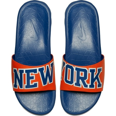 - New York Knicks Nike Benassi Solarsoft NBA Slides - Orange