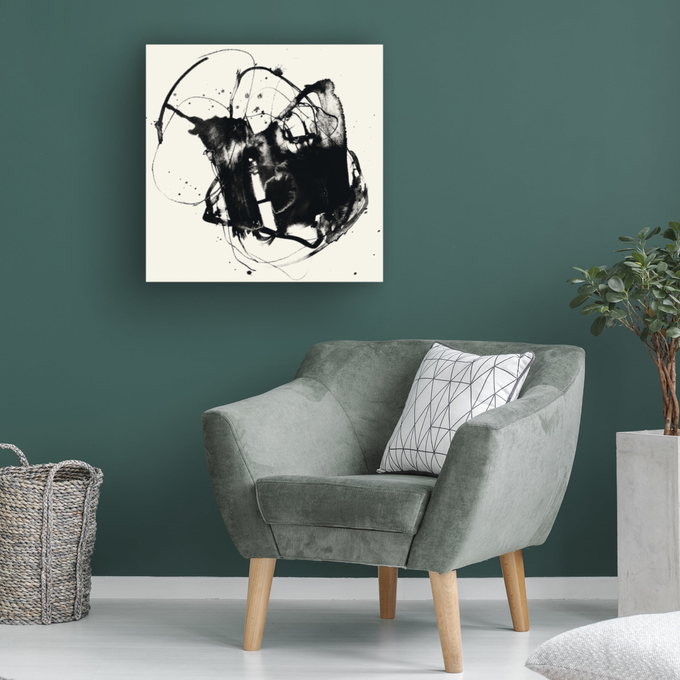 Canvas Wall Art - Jennifer Goldberger 'Spontaneous Sumei II' Wall Art for Living Room, Bedroom, or Office Décor by Trademark Fine Art - 18 x 18 Inches