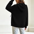 thumbnail image 7 of Ghalytn Women's Ribbed Knit Zip Up Hoodie Long Sleeve Drawstring Hooded Sweater Jacket, 7 of 7
