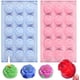thumbnail image 1 of moldes de silicona para flores, 15 cavidades, moldes de silicona de flores pequeñas, forma de rosa antiadherente, para el día de San Valentín, para gelatina, mini jabón, tarta, mousse, 1 of 3