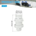 thumbnail image 2 of Conector de fondo de purificador de agua Uxcell de 1/4" a 3/8", conexión rápida, Blanco, 15 Pcs, 2 of 7