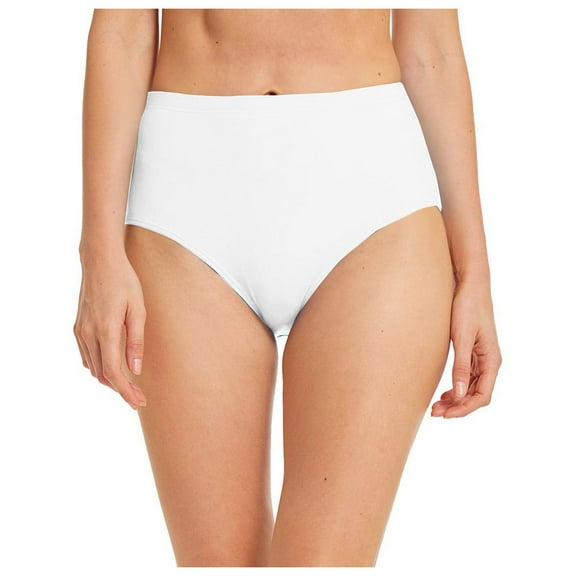 Wxolcjlv Womens Swim Bottom High Waist Retro Basic Full Coverage Bikini Tankini Swimsuit Briefs Beach Vacation Clothes White