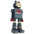 thumbnail image 5 of Robot Retro azul, figura de Robot antienvejecimiento clásica, elaborada a mano, colores brillantes, modelo de Robot para gabinete de vino de oficina, 5 of 5