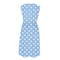 thumbnail image 6 of Odbmxy Sun Dresses for Women Plus Size Tunic Sleeveless Women Midi Dress Polka Dots with Pockets Blue Fairy Vacation Dress, 6 of 6