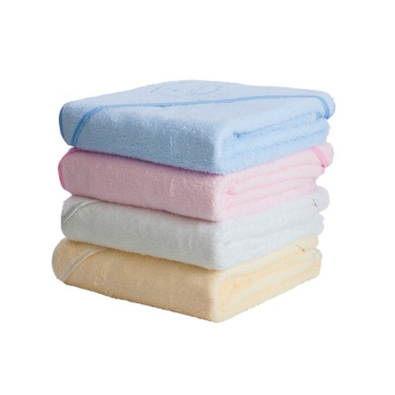 ClevaMama Hooded Apron Baby Bath Towel, Cream