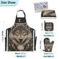 thumbnail image 3 of Enchanting Wolf Face Sun Moon Apron Set with Oven Mitts Pot Holders Set of 5 Kitchen Stuff Accessories, 3 of 6