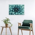 thumbnail image 2 of wall26 Canvas Print Wall Art Closeup of Teal Rose Succulent Floral Plants Photography Realism Rustic Scenic Colorful Multicolor Ultra for Living Room, Bedroom, Office - 32"x48", 2 of 5