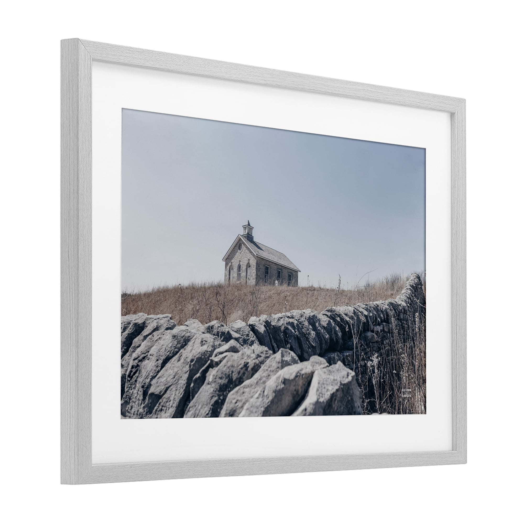 Stupell Industries One Room Schoolhouse Gray Framed Print Under Glass, design by Nathan Larson