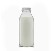 Brightware Glass Milk Bottles – 32 oz – Set of 3