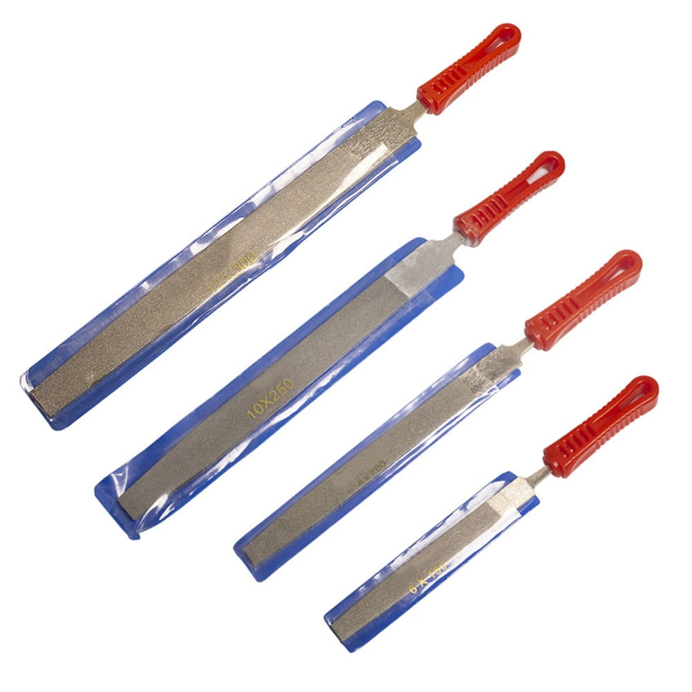 KATSUSO 6-12 inch Diamond File Coated HALF ROUND Files 150-300mm