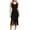 Black, variant on SAWOBUUN Womens Fringe Bodycon Midi Dress Sleeveless V Neck Slim Fit Tassel Hem Cocktail Party Clubwear Long Dress