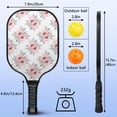 thumbnail image 4 of Pickleball Paddles Set,Pioneer Flower Floral Print Pattern Fiberglass Surface Pickleball Racket Set with 2 Indoor Outdoor Pickleball Balls and Pickleball Bag,Pickle-ball Equipment, 4 of 6
