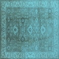 thumbnail image 1 of Ahgly Company Indoor Square Oriental Light Blue Traditional Area Rugs, 6' Square, 1 of 4