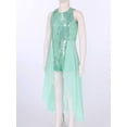 thumbnail image 5 of Sholeno Girls Sleeveless Sequined Birthday Prom Party Jumpsuit Pageant Dancing Romper Gowns Ball Mint Green 10, 5 of 6