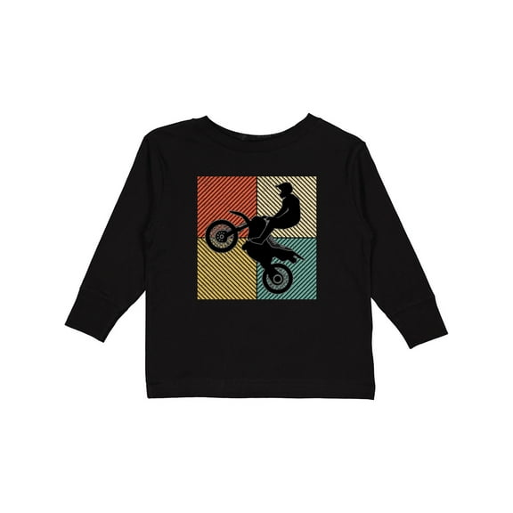 Inktastic Motocross BMX Dirt Biking Boys or Girls Long Sleeve Toddler T-Shirt