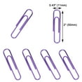 thumbnail image 3 of 100PCS Purple Paper Clips 2" Large (50MM) with Rust-Resistant & Durable, Vinyl Coated Paper Clips Great for Office, 3 of 6