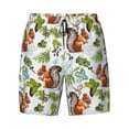 thumbnail image 4 of Lsque Mens Swim Trunks Mosaic Forest Squirrel Pattern - Bathing Suit Compression Liner - Beach Swim Shorts Swimwear - (S-3XL) - Stretch Quick Dry -XX-Large, 4 of 9