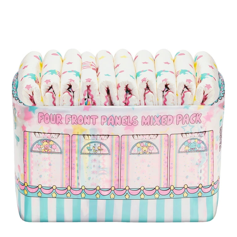 LittleForBig Bigshield Generatie-II Volwassenen Maat Fopspeen Wit Kleine Circus Carrousel Patroon
