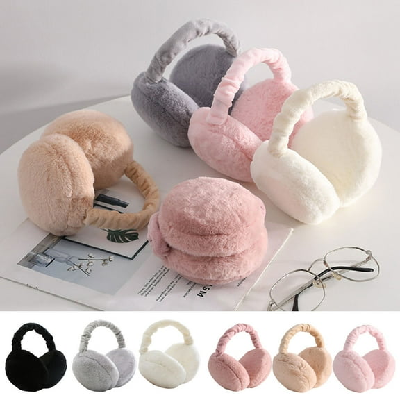 Foldable Ear Muffs for Women Cold Weather Fluffy Earmuffs Winter Warm Headband Outdoor Ear Warmers