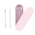 thumbnail image 1 of Graflsoa Reusable Dual-Tip Silicone Cotton Swabs Set with Ear Pick, 2-Pack, Pink - Eco-Friendly Makeup & Ear Cleaning Tools, 1 of 6