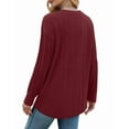 thumbnail image 4 of Fantaslook Womens Tops Textured Long Sleeve Shirts Casual Fall Tops Lightweight Pullover, 4 of 8